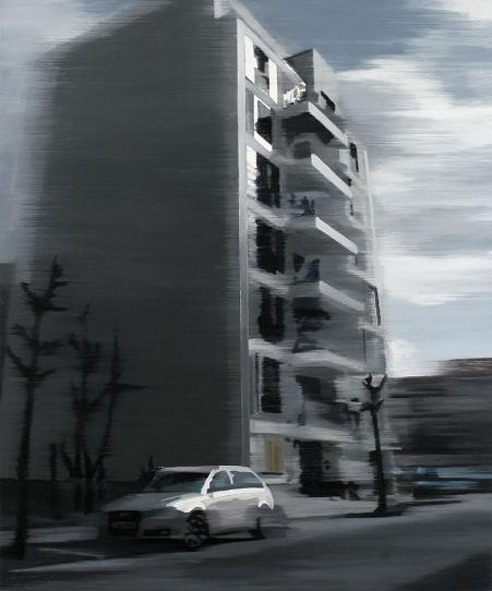 Apartments (Berlin) 2011 oil on wood 96 x 80 cm - Jan Ros 