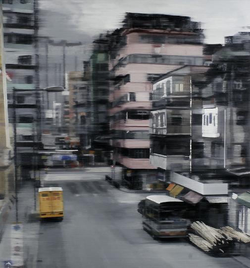 Hong Kong 2013 oil on wood 185 x 172 cm - Jan Ros 