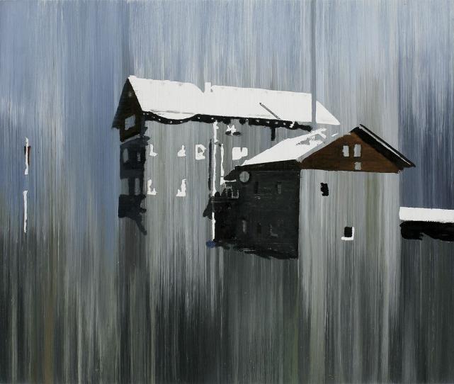 Mountain House 2012 oil on wood 30 x 36