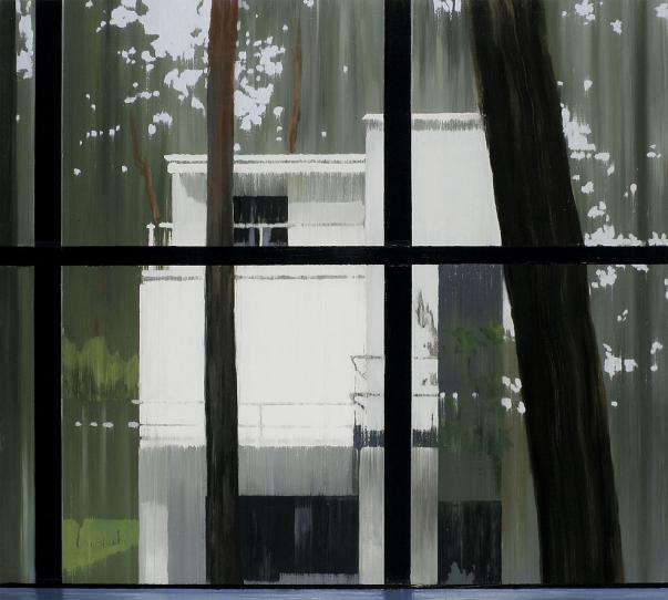 Window 2014 oil on wood 75 x 83 cm - Jan Ros 