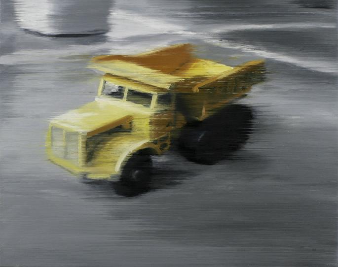 Yellow Truck (DT) 2012 oil on wood 30 x 38